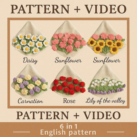 6 in 1 Crochet Flower Bouquet PDF