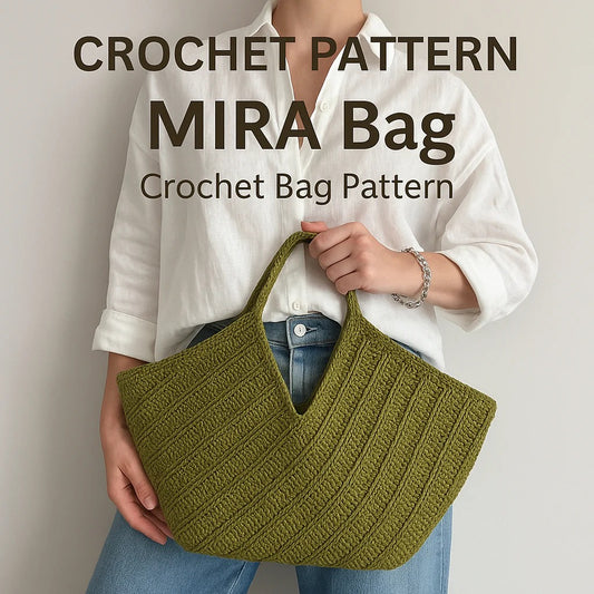 MIRA Crochet Bag Pattern – Summer Tote, Beach or Raffia Purse