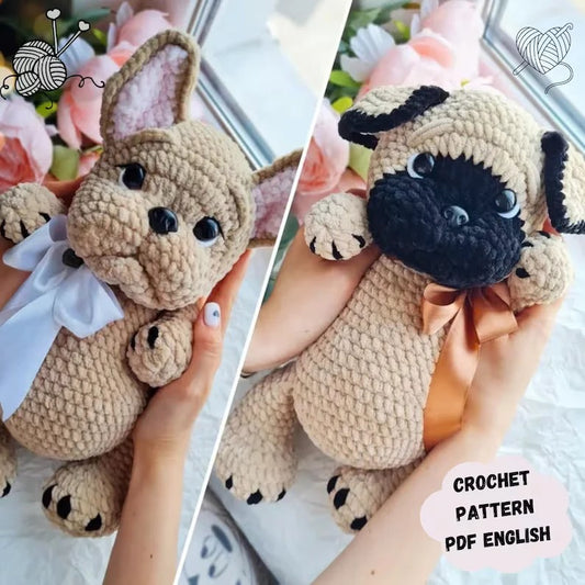 ๐พ 2-in-1 Bulldog & Pug Amigurumi Crochet Pattern ๐งถ