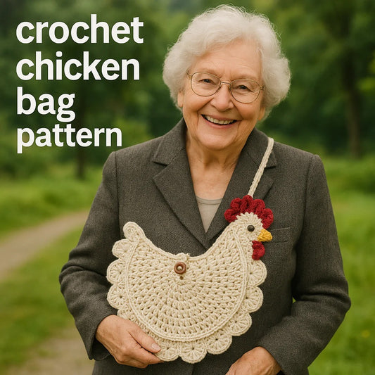 crochet chicken bag pattern only U.S terms