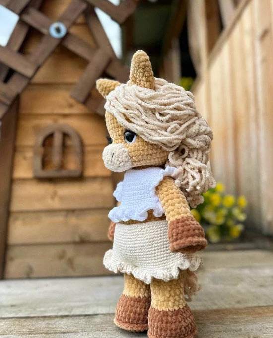 Unicorn & Horse Crochet Pattern – 2 in 1 Amigurumi PDF with Clothes