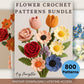 800 Flower Crochet Pattern Bundle