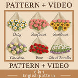 6 in 1 Crochet Flower Bouquet PDF
