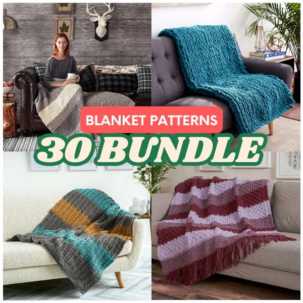30 Stunning Bernat Bricks Crochet Blanket Patterns