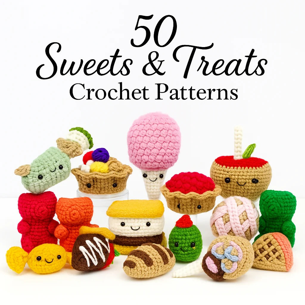 🍩✨ 50 Sweets & Treats Crochet Pattern Bundle