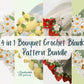 4 in 1 Bouquet Blanket Pattern Bundle Flower