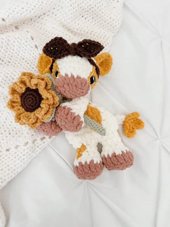 Highland Baby Cow – No-Sew Crochet Pattern 🌿🐮