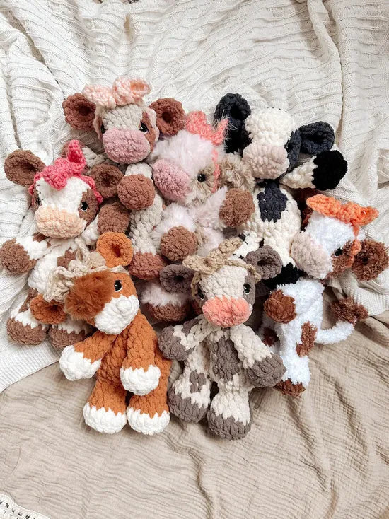 Highland Baby Cow – No-Sew Crochet Pattern 🌿🐮