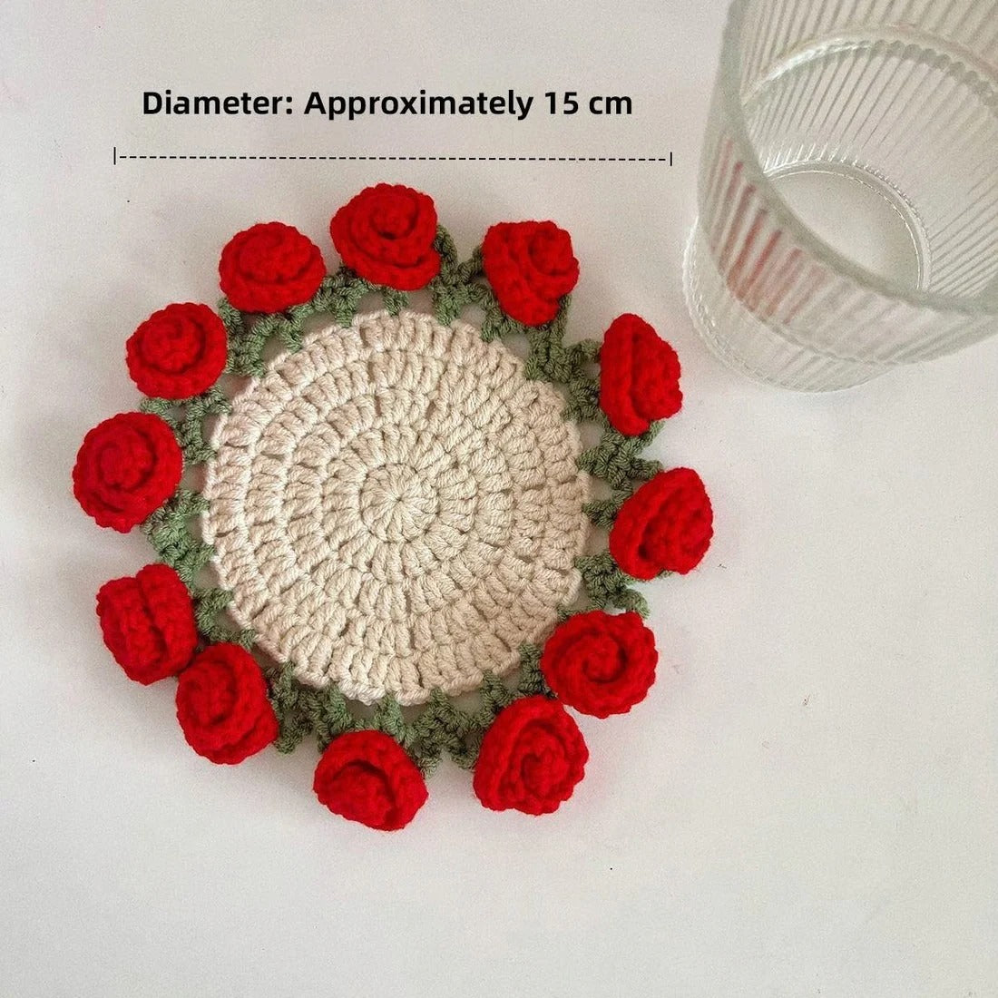 Rose Coaster & Flower Basket Crochet Pattern PDF – 5 Languages