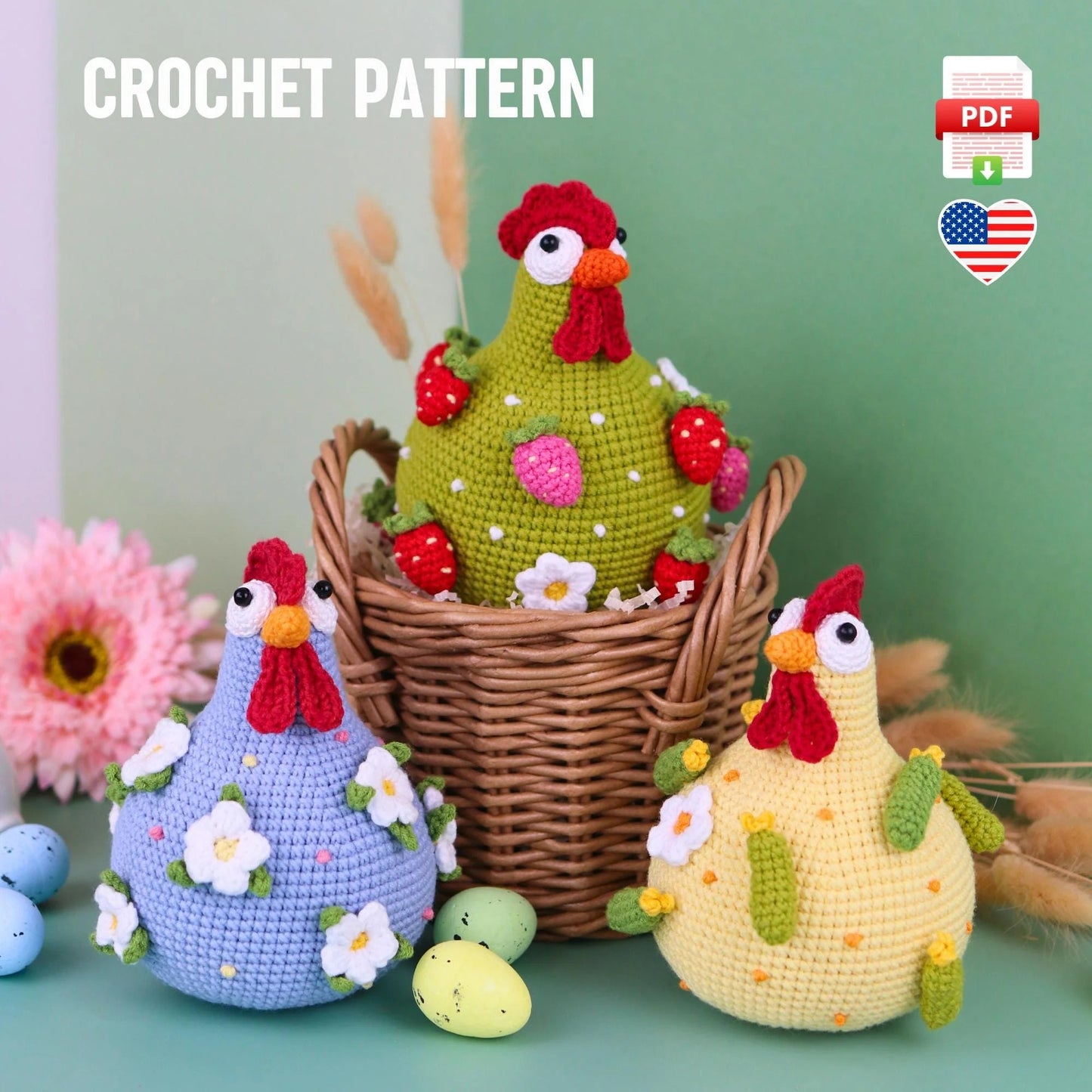 Crochet Chick 🐔 Pattern - Cute DIY Amigurumi Hen