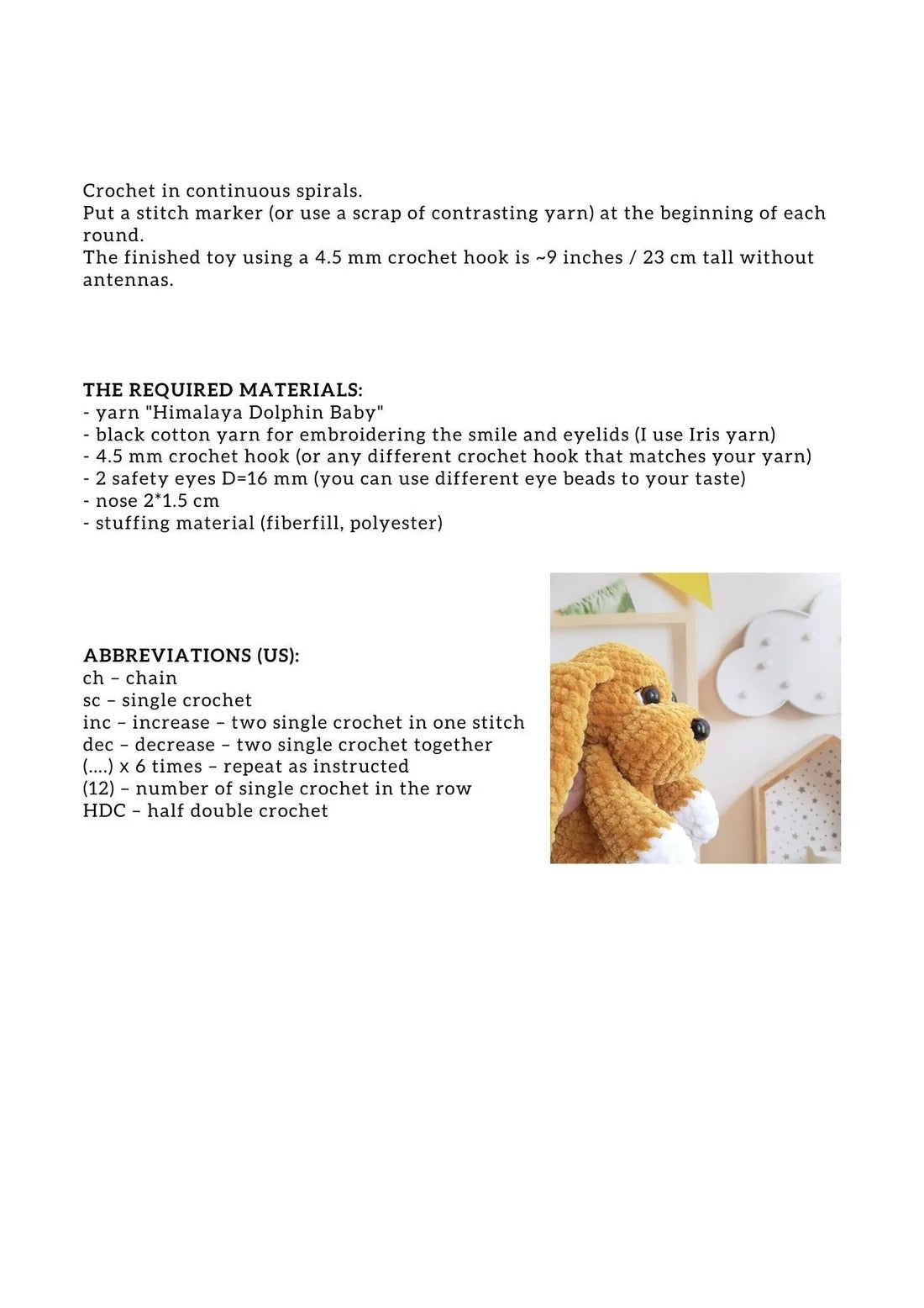 Crochet Puppy Amigurumi Pattern – PDF Tutorial