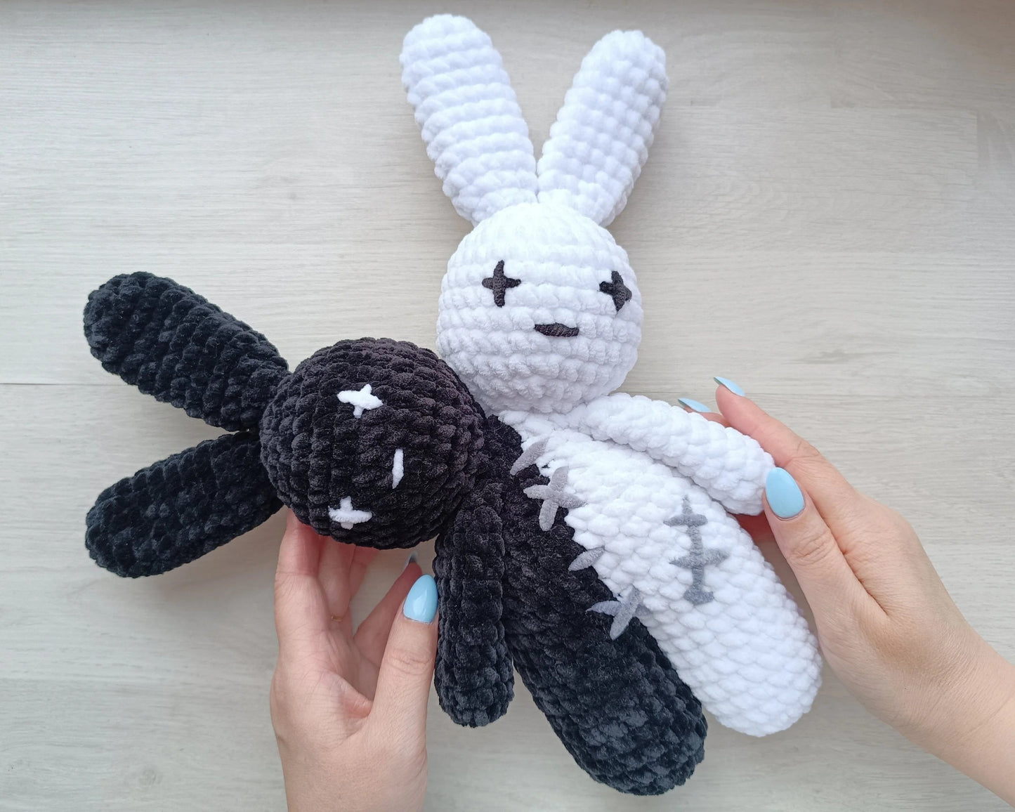 Bad Bunny Two-Headed Plushie: Easy Crochet Pattern & Amigurumi Tutorial (PDF)
