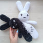 Bad Bunny Two-Headed Plushie: Easy Crochet Pattern & Amigurumi Tutorial (PDF)