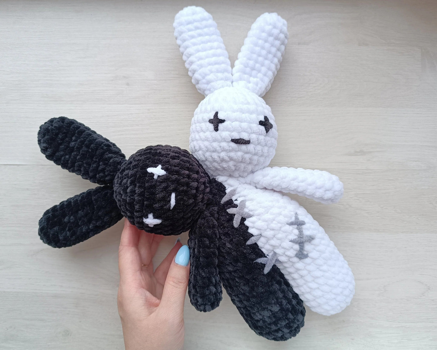 Bad Bunny Two-Headed Plushie: Easy Crochet Pattern & Amigurumi Tutorial (PDF)
