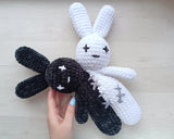 Bad Bunny Two-Headed Plushie: Easy Crochet Pattern & Amigurumi Tutorial (PDF)
