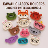 Kawaii Glasses Holders Crochet Patterns Bundle