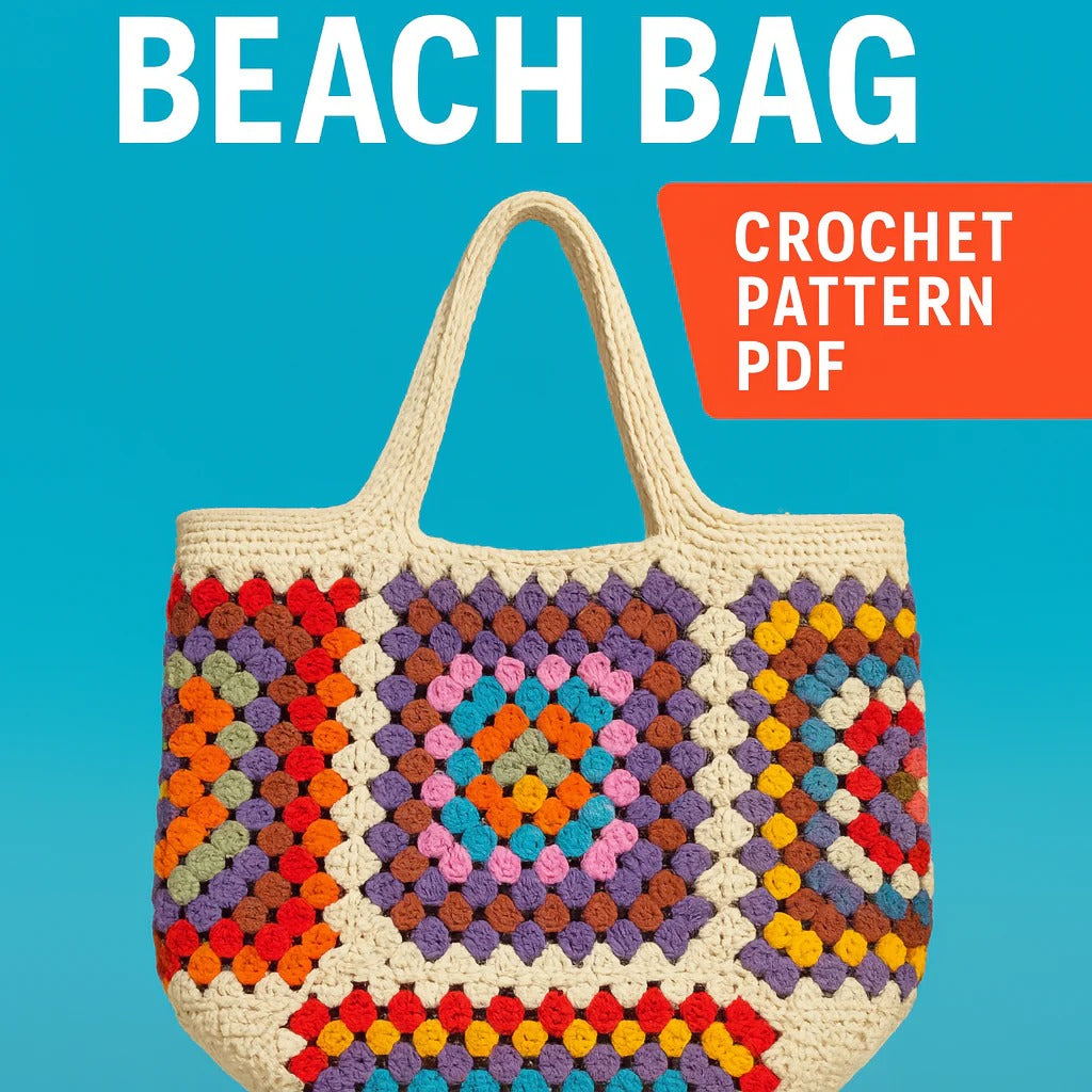 Granny Square Beach Bag Crochet Pattern