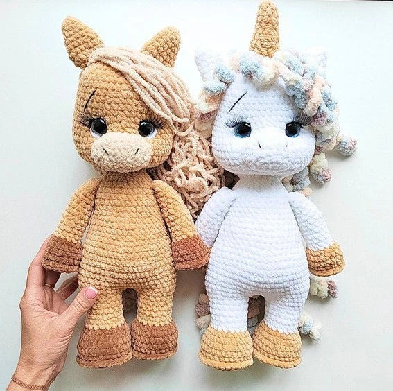 Unicorn & Horse Crochet Pattern – 2 in 1 Amigurumi PDF with Clothes