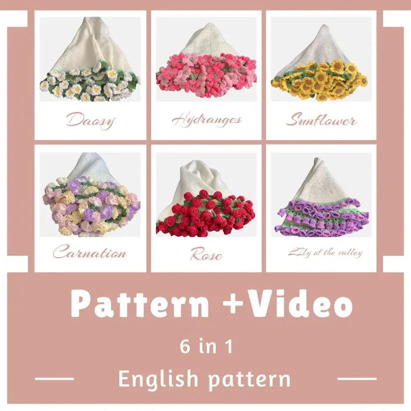 6 in 1 Crochet Flower Bouquet PDF