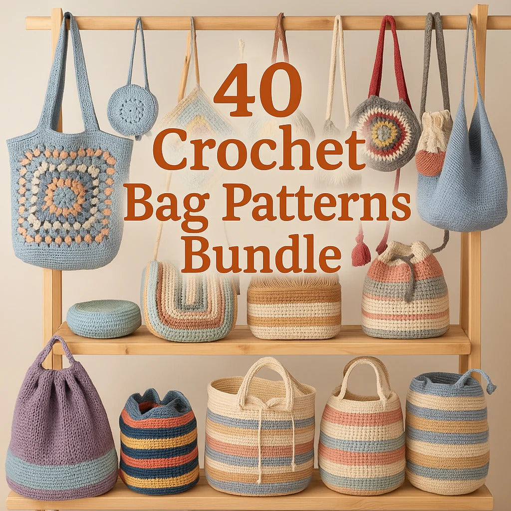 40 Crochet Bag Patterns Bundle